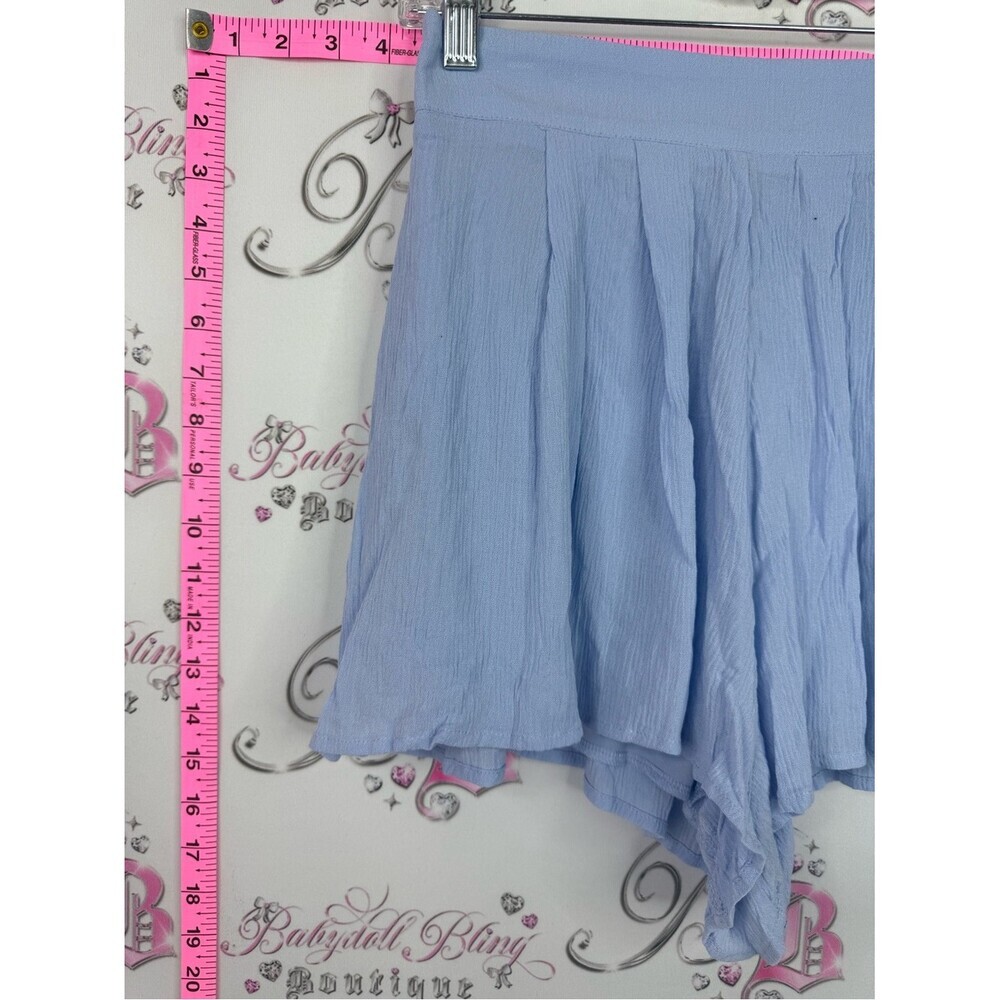 Forever 21 Light Blue Pleated Skort Shorts - Picture 4 of 9
